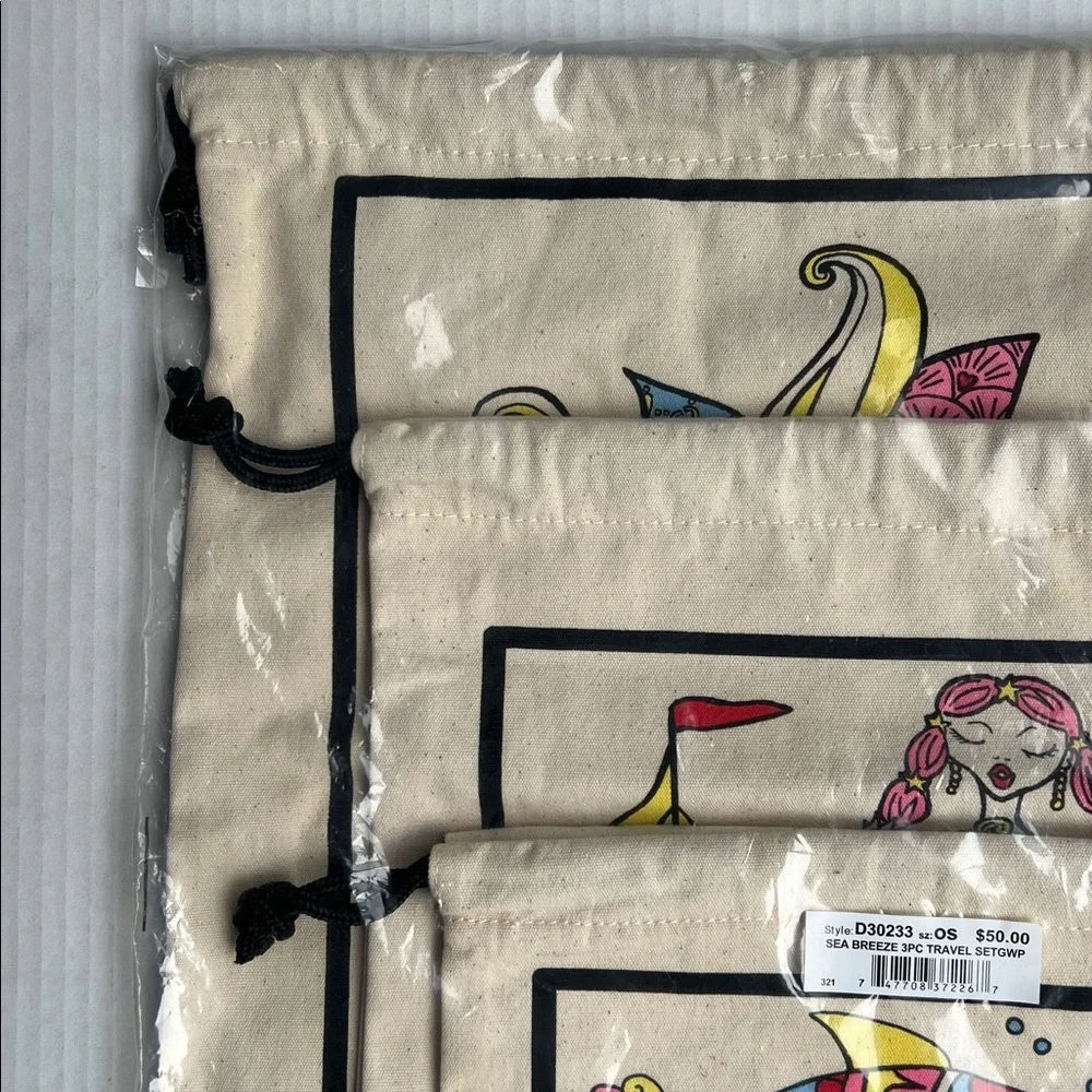 Brighton 3 Piece Travel Drawstring Bags - Picture 5 of 5